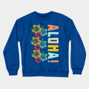 Aloha Summer Beach Siesta Good Vibes T Crewneck Sweatshirt